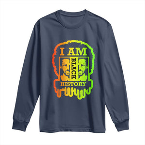 I Am Black History Long Sleeve Shirt Dope African American Men TS02 Navy Print Your Wear