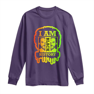 I Am Black History Long Sleeve Shirt Dope African American Men TS02 Purple Print Your Wear