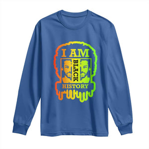 I Am Black History Long Sleeve Shirt Dope African American Men TS02 Royal Blue Print Your Wear