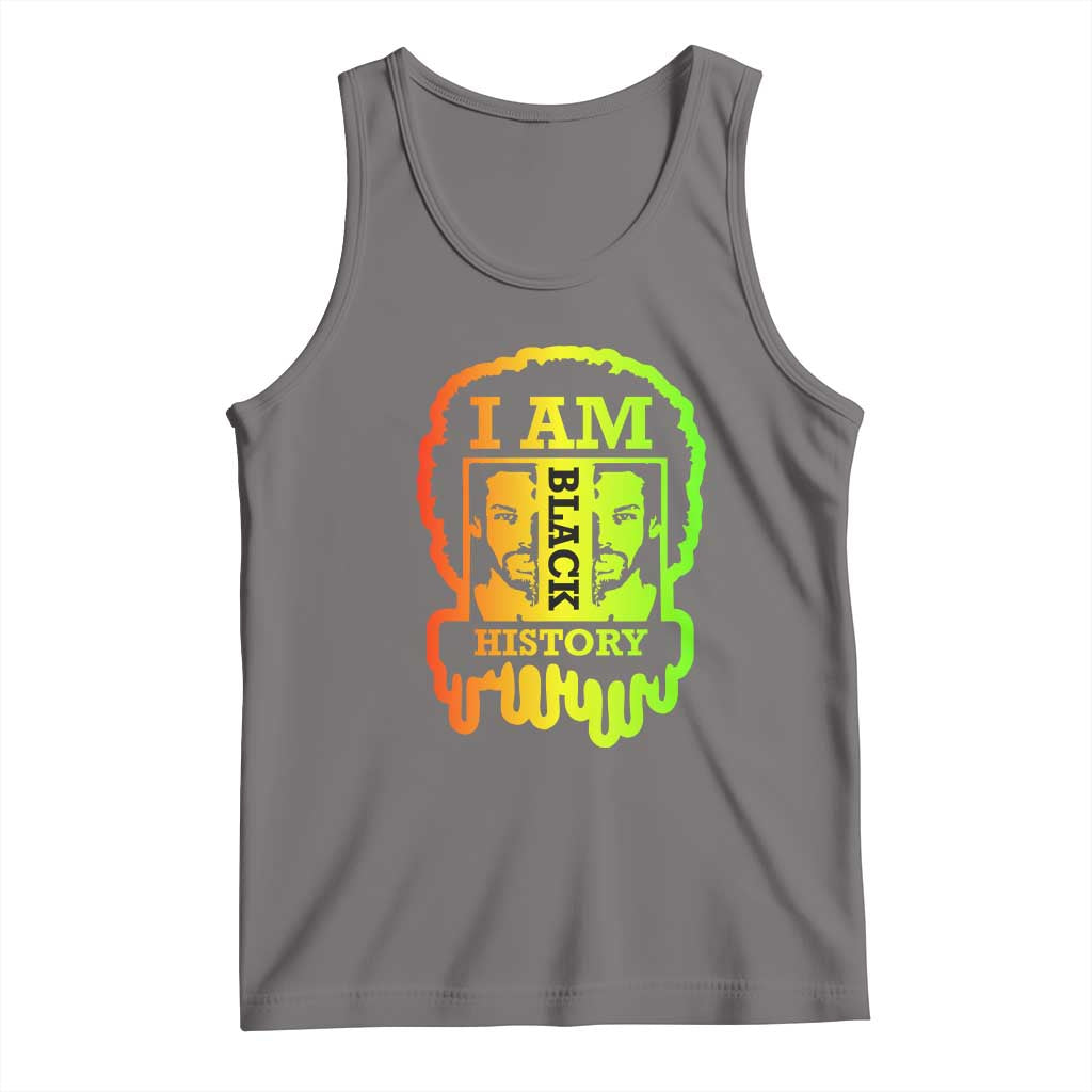 I Am Black History Tank Top Dope African American Men TS02 Deep Heather Print Your Wear