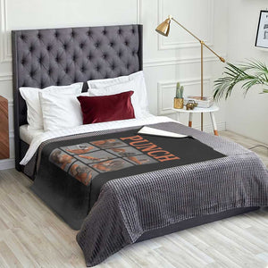 Cute Baby Monkey Punch with Plush Toy Graphic Throw Blanket TS02 Print Your Wear