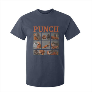 Cute Baby Monkey Punch with Plush Toy Graphic T Shirt For Kid TS02 Navy Print Your Wear