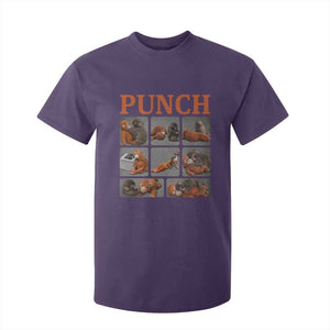 Cute Baby Monkey Punch with Plush Toy Graphic T Shirt For Kid TS02 Purple Print Your Wear