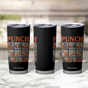Cute Baby Monkey Punch with Plush Toy Graphic Tumbler Cup TS02 Print Your Wear