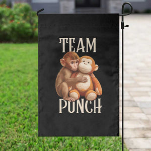 Team Punch Cute Baby Monkey Hugging Plush Toy Graphic Garden Flag TS02 Print Your Wear
