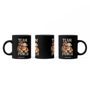 Team Punch Cute Baby Monkey Hugging Plush Toy Graphic Coffee Mug TS02 Print Your Wear