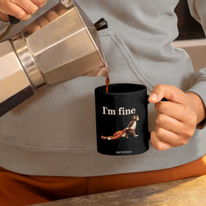 I’m Fine Funny Monkey Meme Coffee Mug Viral Punch Baby Monkey Relatable Cute Gift TS02 Print Your Wear