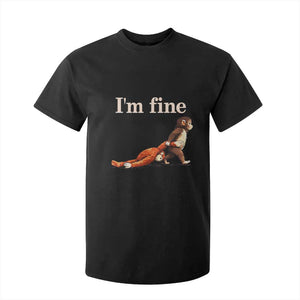 I'm Fine - Funny Monkey Meme T Shirt For Kid - Viral Punch Baby Monkey - Relatable Cute Gift TS02 Black Print Your Wear