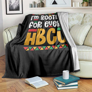 I’m Rooting for Every HBCU Throw Blanket Black Pride Support Alumni Students Culture Lovers TS02 Print Your Wear