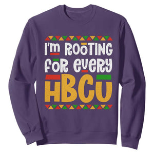 I’m Rooting for Every HBCU Sweatshirt Black Pride Support Alumni Students Culture Lovers TS02 Purple Print Your Wear