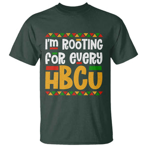I’m Rooting for Every HBCU T Shirt Black Pride Support Alumni Students Culture Lovers TS02 Dark Forest Green Print Your Wear
