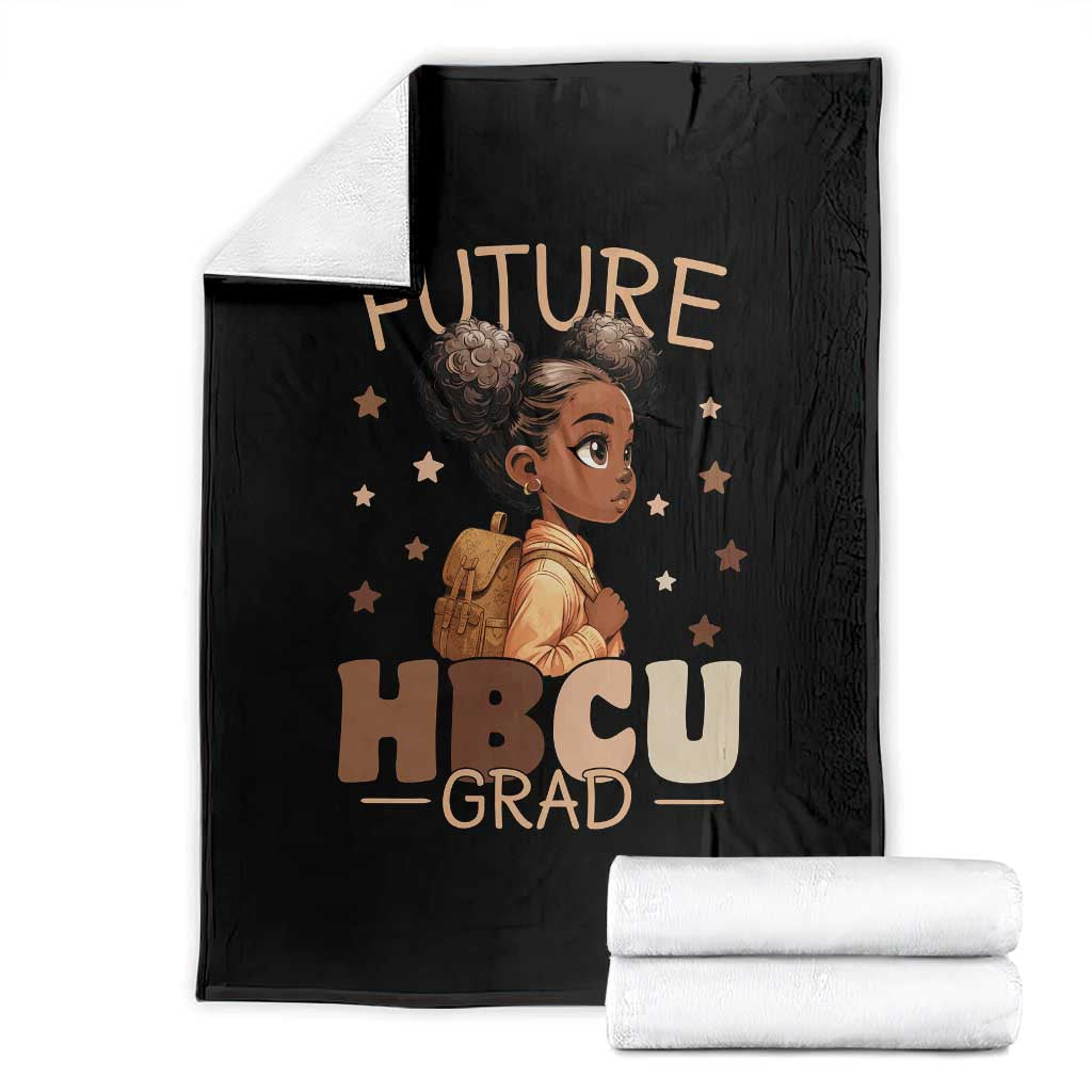 Future HBCU Grad Black Girl Throw Blanket College Bound Pride Black Excellence Supporters TS02 Black Print Your Wear