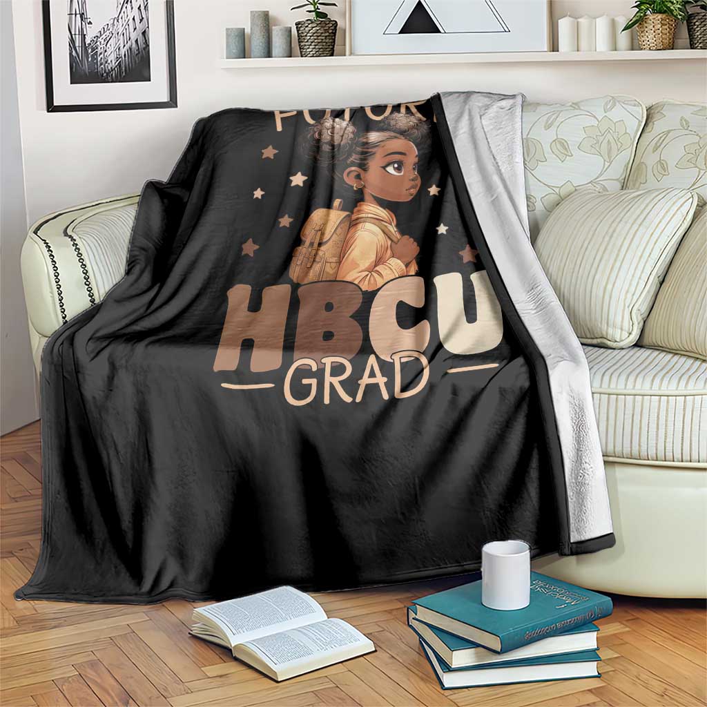 Future HBCU Grad Black Girl Throw Blanket College Bound Pride Black Excellence Supporters TS02 Print Your Wear