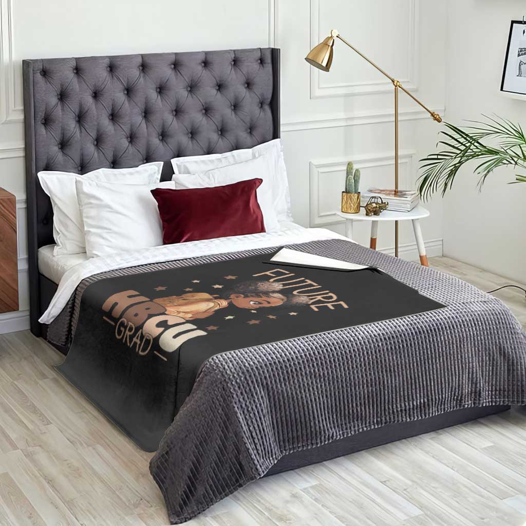 Future HBCU Grad Black Girl Throw Blanket College Bound Pride Black Excellence Supporters TS02 Print Your Wear