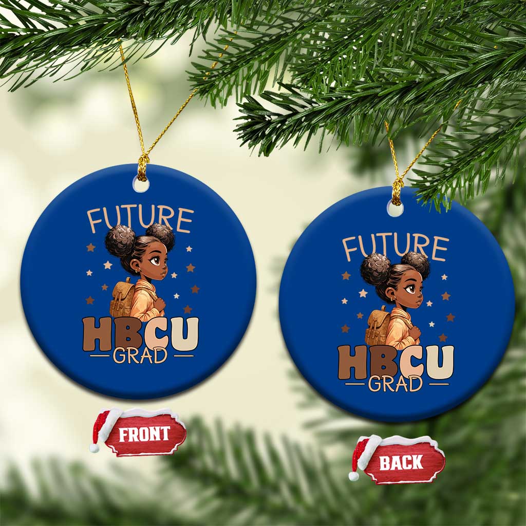Future HBCU Grad Black Girl Ceramic Ornament College Bound Pride Black Excellence Supporters TS02 1pc Blue Print Your Wear