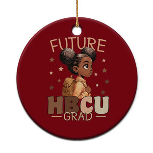 Future HBCU Grad Black Girl Ceramic Ornament College Bound Pride Black Excellence Supporters TS02 1pc Red Print Your Wear