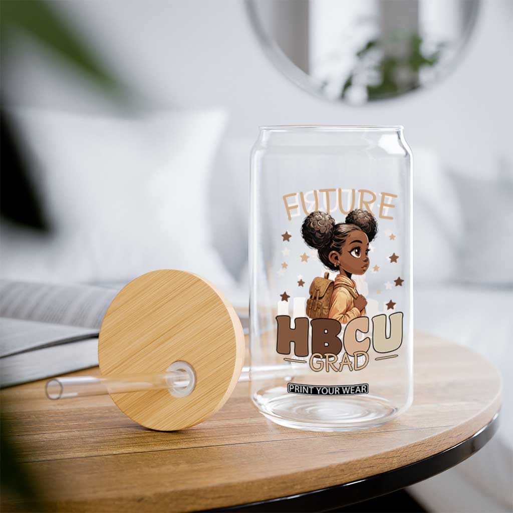 Future HBCU Grad Black Girl Glass Can College Bound Pride Black Excellence Supporters TS02 Print Your Wear