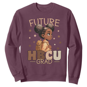 Future HBCU Grad Black Girl Sweatshirt College Bound Pride Black Excellence Supporters TS02 Maroon Print Your Wear