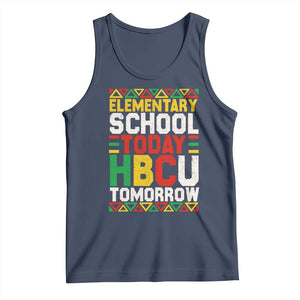 Elementary School Today HBCU Tomorrow Tank Top Black Pride College Bound Motivation TS02 Navy Print Your Wear