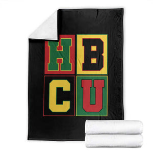 HBCU Block Letter Pride Graphic Throw Blanket College Support Statement Black Excellence TS02 Black Print Your Wear