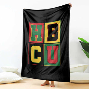 HBCU Block Letter Pride Graphic Throw Blanket College Support Statement Black Excellence TS02 Print Your Wear