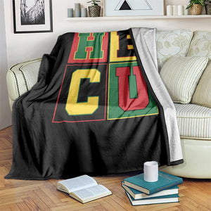 HBCU Block Letter Pride Graphic Throw Blanket College Support Statement Black Excellence TS02 Print Your Wear