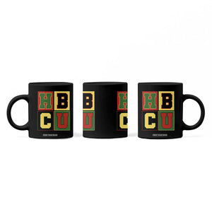 HBCU Block Letter Pride Graphic Coffee Mug College Support Statement Black Excellence TS02 Print Your Wear