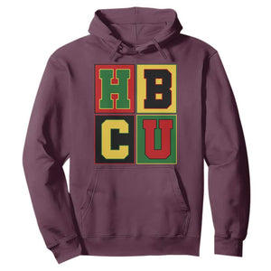 HBCU Block Letter Pride Graphic Hoodie College Support Statement Black Excellence TS02 Maroon Print Your Wear