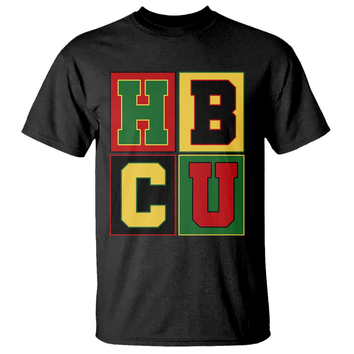 HBCU Block Letter Pride Graphic T Shirt College Support Statement Black Excellence TS02 Black Print Your Wear