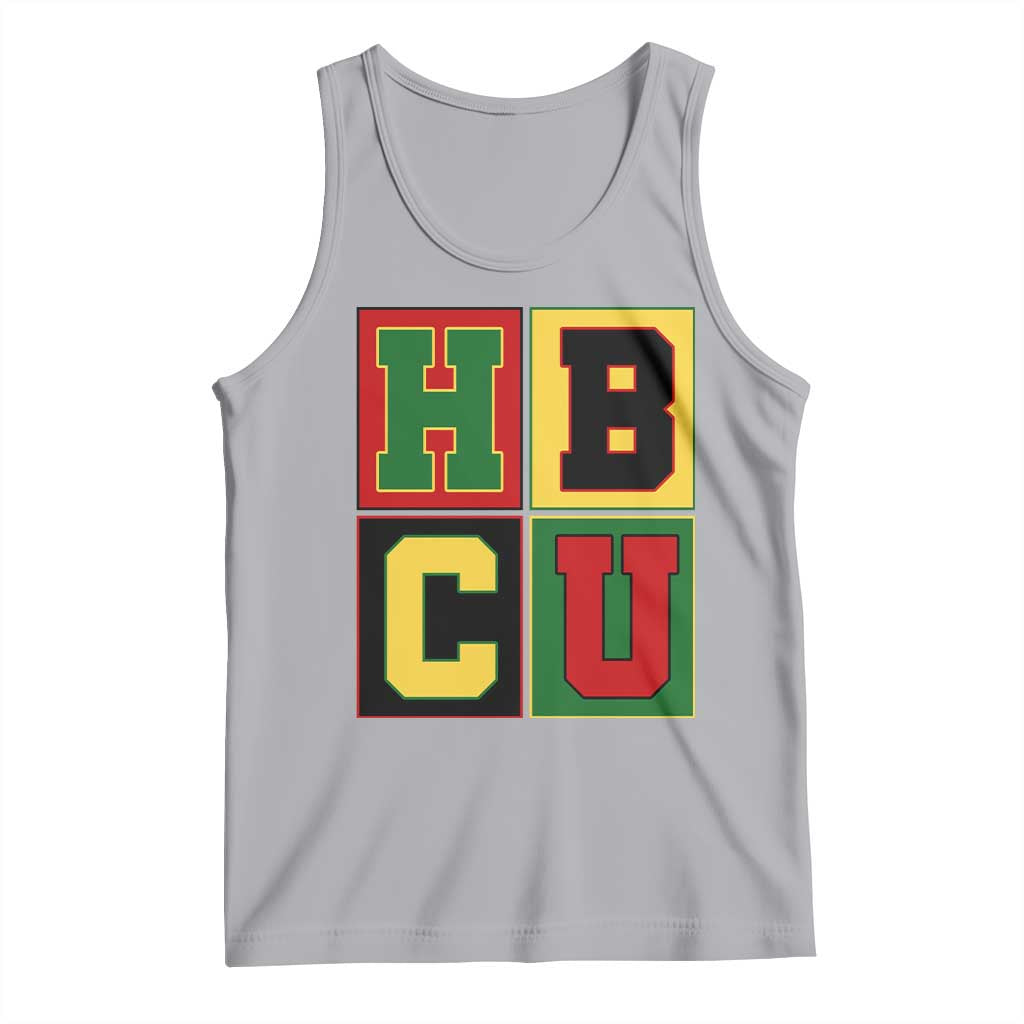 HBCU Block Letter Pride Graphic Tank Top College Support Statement Black Excellence TS02 Athletic Heather Print Your Wear