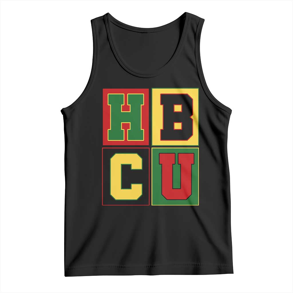 HBCU Block Letter Pride Graphic Tank Top College Support Statement Black Excellence TS02 Black Print Your Wear