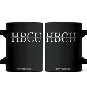 HBCU Pride Classic Statement Coffee Mug Minimalist Black Excellence and History TS02 Black Print Your Wear