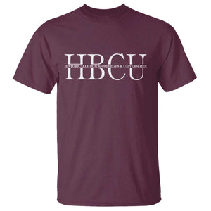 HBCU Pride Classic Statement T Shirt Minimalist Black Excellence and History TS02 Maroon Print Your Wear