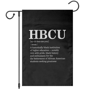 HBCU Definition Garden Flag Historically Black College Pride Celebrating Education and Black History TS02 Black Print Your Wear