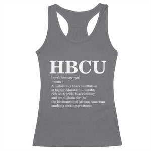 HBCU Definition Racerback Tank Top Historically Black College Pride Celebrating Education and Black History TS02 Charcoal Print Your Wear