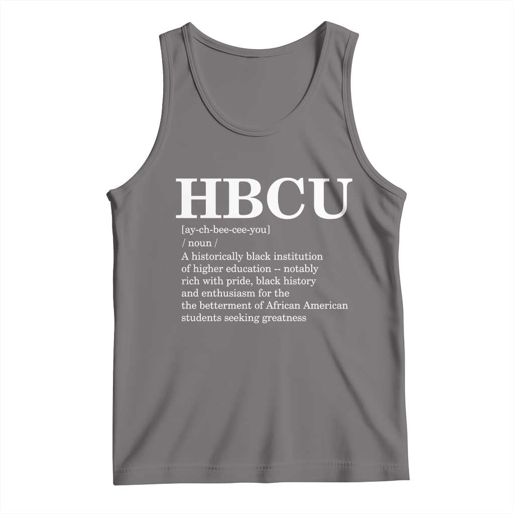 HBCU Definition Tank Top Historically Black College Pride Celebrating Education and Black History TS02 Deep Heather Print Your Wear