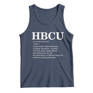 HBCU Definition Tank Top Historically Black College Pride Celebrating Education and Black History TS02 Navy Print Your Wear
