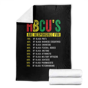 HBCUs Are Responsible For Black Excellence Throw Blanket Powerful Education Impact Statistics Pride TS02 Black Print Your Wear