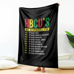 HBCUs Are Responsible For Black Excellence Throw Blanket Powerful Education Impact Statistics Pride TS02 Print Your Wear