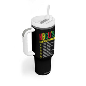 HBCUs Are Responsible For Black Excellence Tumbler With Handle Powerful Education Impact Statistics Pride TS02 Print Your Wear