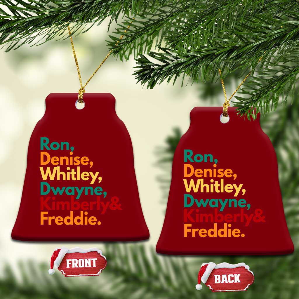 90s Black Sitcom HBCU Culture Tribute Ceramic Ornament Ron Denise Whitley Dwayne Kimberly Freddie TS02 Print Your Wear