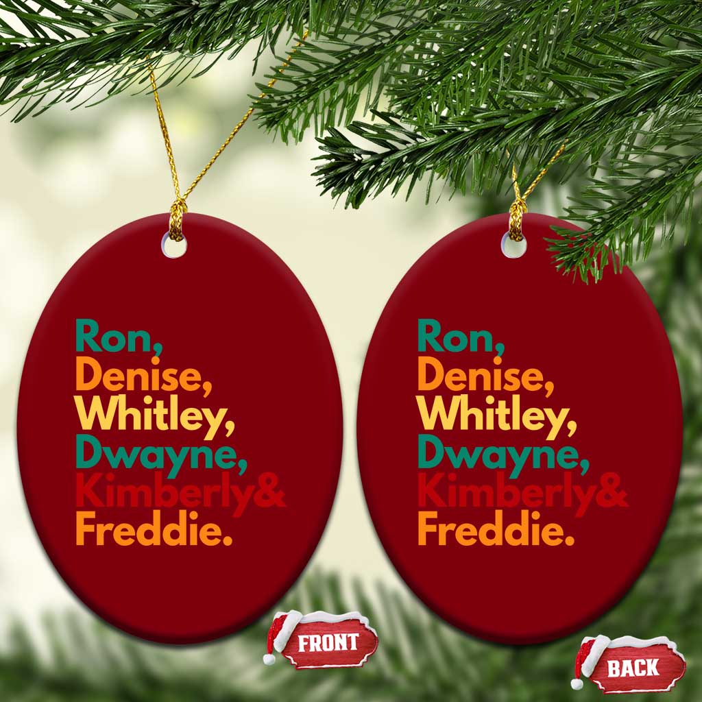 90s Black Sitcom HBCU Culture Tribute Ceramic Ornament Ron Denise Whitley Dwayne Kimberly Freddie TS02 Print Your Wear