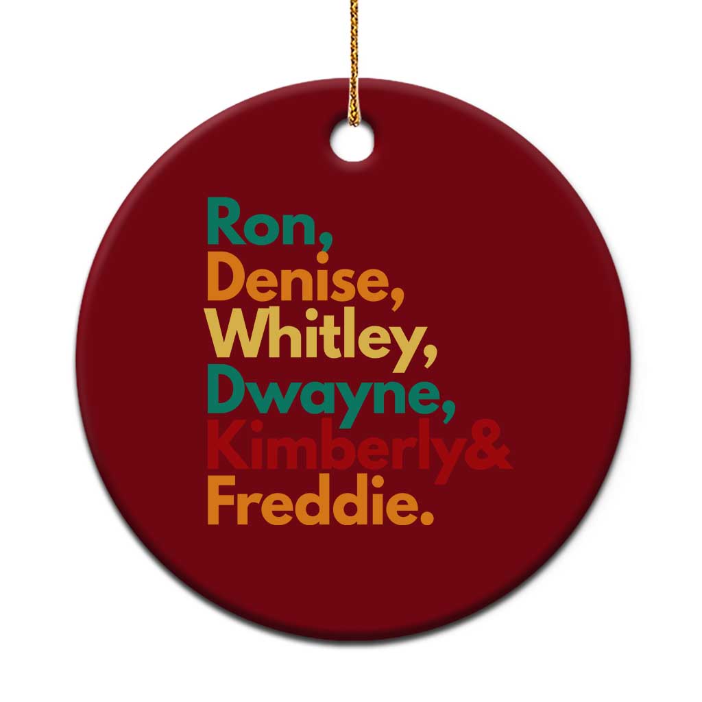 90s Black Sitcom HBCU Culture Tribute Ceramic Ornament Ron Denise Whitley Dwayne Kimberly Freddie TS02 1pc Red Print Your Wear