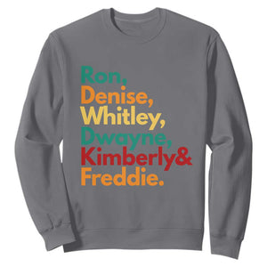 90s Black Sitcom HBCU Culture Tribute Sweatshirt Ron Denise Whitley Dwayne Kimberly Freddie TS02 Charcoal Print Your Wear