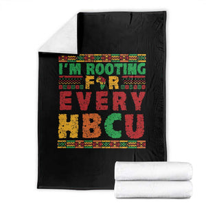 I’m Rooting for Every HBCU Throw Blanket Pan African Pride College Support Statement TS02 Black Print Your Wear