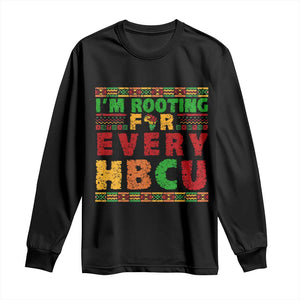 I’m Rooting for Every HBCU Long Sleeve Shirt Pan African Pride College Support Statement TS02 Black Print Your Wear