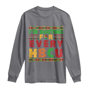 I’m Rooting for Every HBCU Long Sleeve Shirt Pan African Pride College Support Statement TS02 Charcoal Print Your Wear