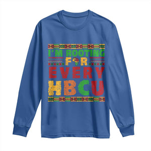 I’m Rooting for Every HBCU Long Sleeve Shirt Pan African Pride College Support Statement TS02 Royal Blue Print Your Wear