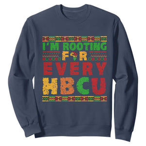 I’m Rooting for Every HBCU Sweatshirt Pan African Pride College Support Statement TS02 Navy Print Your Wear