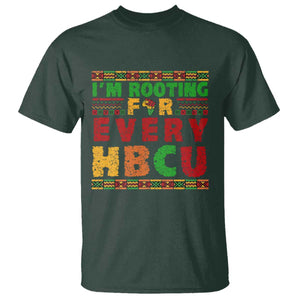 I’m Rooting for Every HBCU T Shirt Pan African Pride College Support Statement TS02 Dark Forest Green Print Your Wear